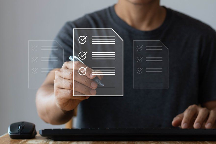 Clipboard with checkmark for policy
